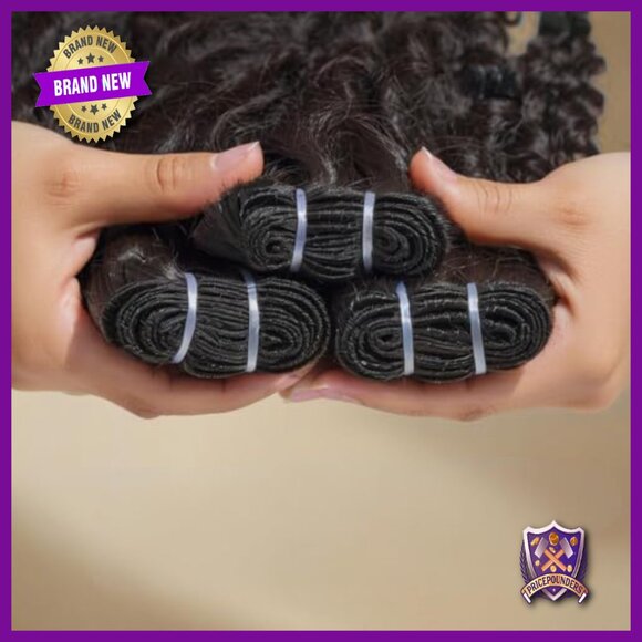 100% Human Hair Extensions 3c4a Water Wave Spiral Curly Ends Quick Weave